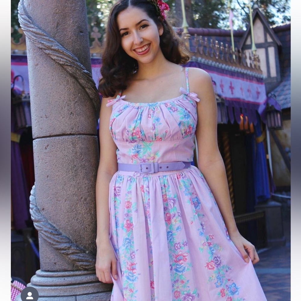 Lavender/Pink dress with floral design